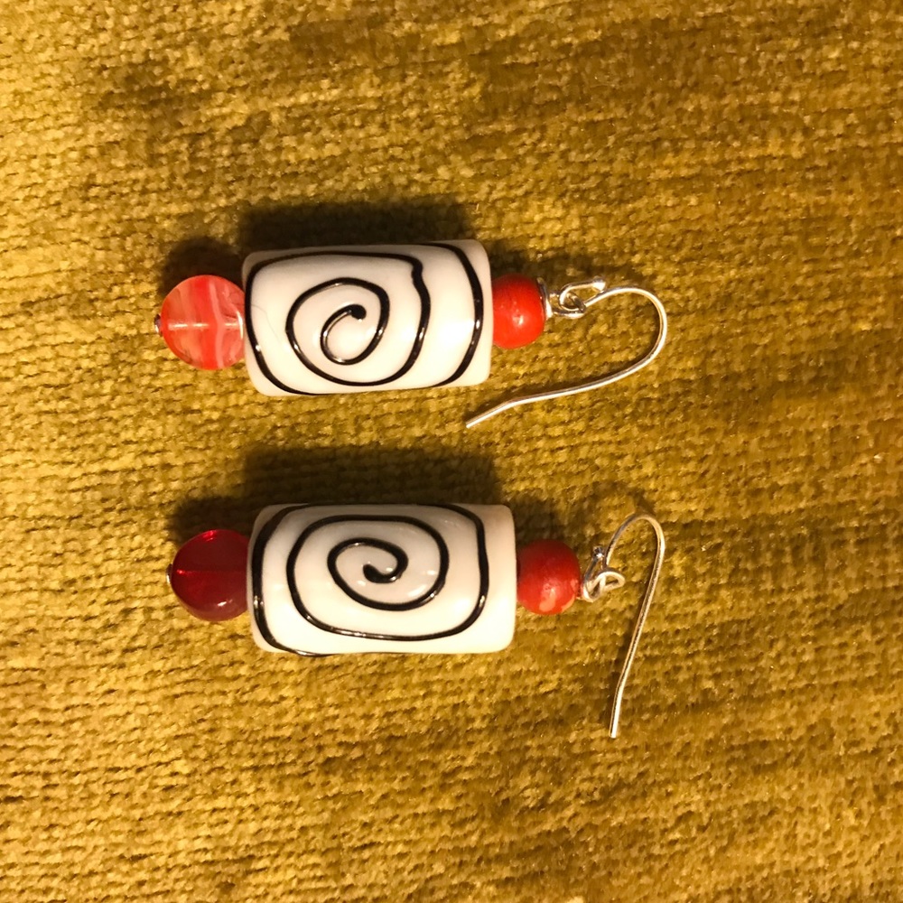 Handmade glass earring